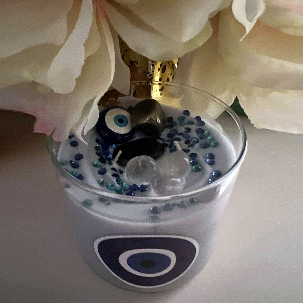 Handcrafted Evil Eye Protection Candle